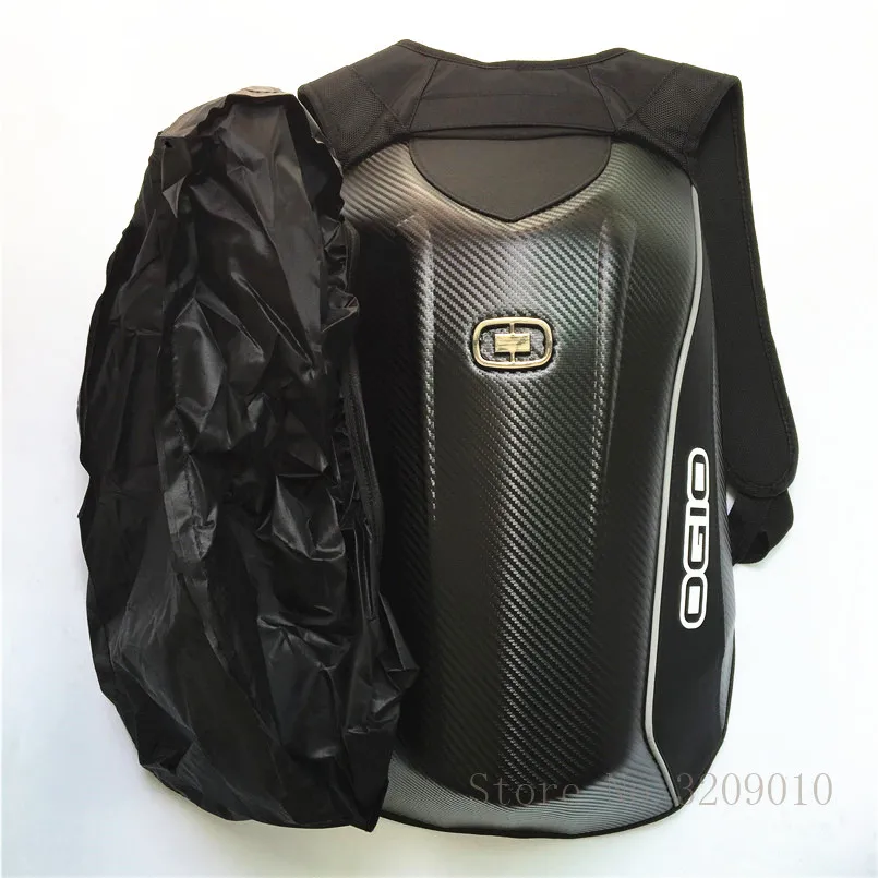 

Carbon Fiber Hard Shell Mach 3 Motorcycle Backpack For OGIO Waterproof Moto Travel Trunk Backpack Motocross Shoulders Bag