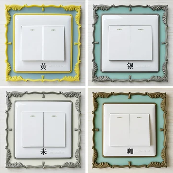 

classical stickers wall stickers protective cover 3d stereo light switch decorative stickers luminous socket sets household
