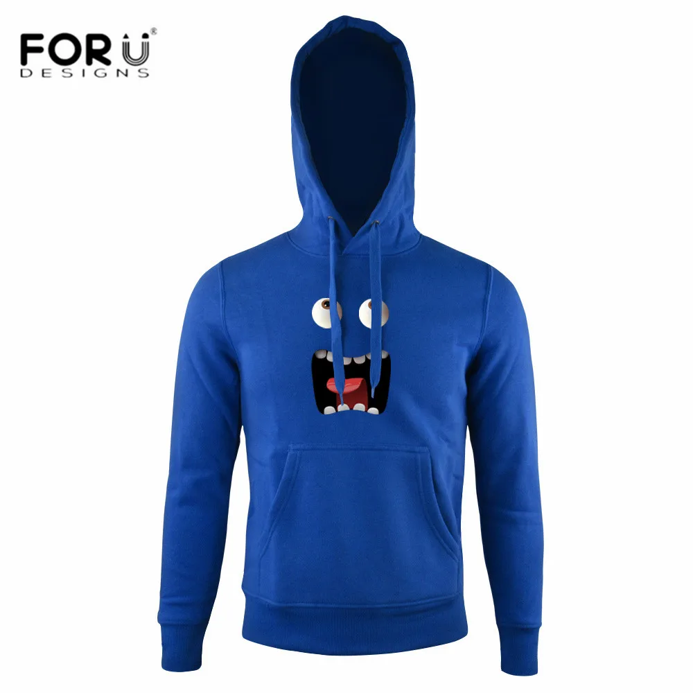 FORUDESIGNS/мужская Толстовка Стильные толстовки с длинными рукавами спортивный костюм смайлик мужской на зиму и осень тонкая толстовка верхняя одежда Teenger