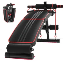 Регулируемая Складная наклонная доска, многофункциональная Брюшная скамья для домашнего спортзала, фитнес скамья-Crunch Push Up