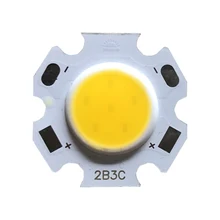 Chip de fonte led de alta potência, lado de cob, 15 peças de 3w 5w 7w 10w led lâmpada holofote luz para baixo 11mm