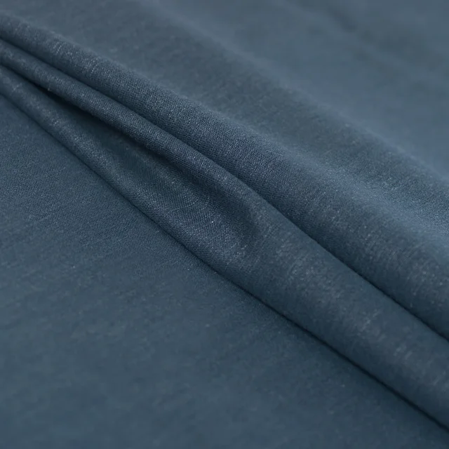 Solid color anti wrinkle linen fabric high end process soft linen cloth