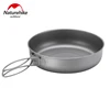 Naturehike Titanium Frying Pan Bowl Plate with Folding Handle Ultra-light Outdoor Camping Picnic Tableware Kitchenware ► Photo 3/6