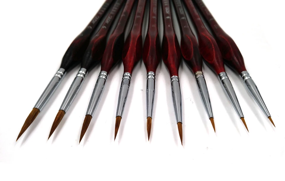 Conjunto de Pincel Linha de Cabelo em Miniatura Miniatura para o para o Detalhe Arte do Prego Qualidade Premium Sable Caneta Gancho da Arte da Pintura da Escova da Desenho da Arte Suprimentos 5 Cheap Pincéis de pintura