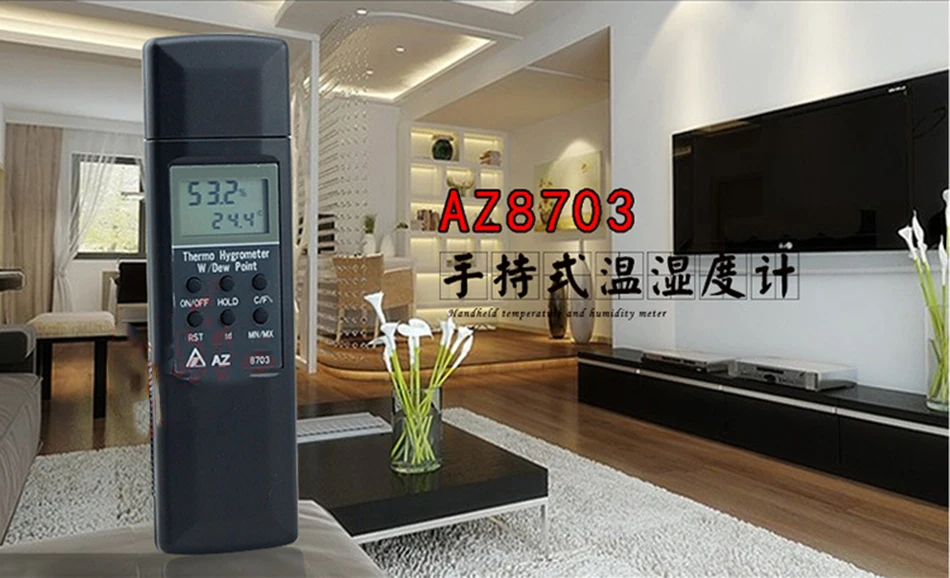 AZ 8703 Карманный Тип цифровой гигрометр Температура влажность тестер градусов прибор термометр/росы ЖК-дисплей Дисплей