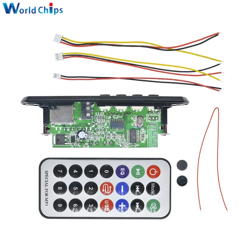 

7-12V Car Wireless Bluetooth MP3 Decoder Board Decoding Player Module Support FM Radio USB/TF For Car LCD Screen Remote Control