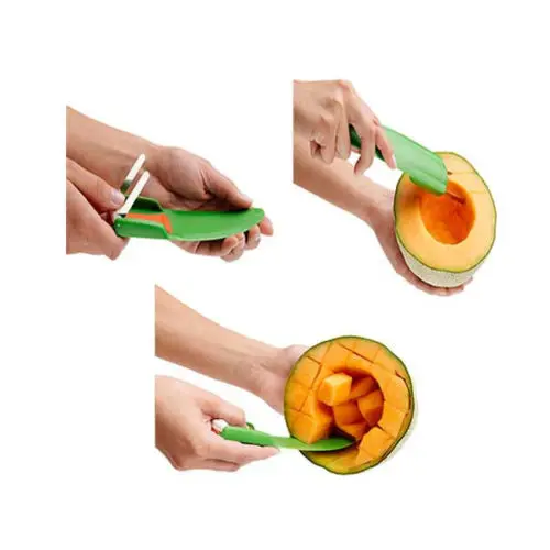Melon Mate Melon Fruit Prep Tool Cube Cutter Scooper Dishwasher Safe