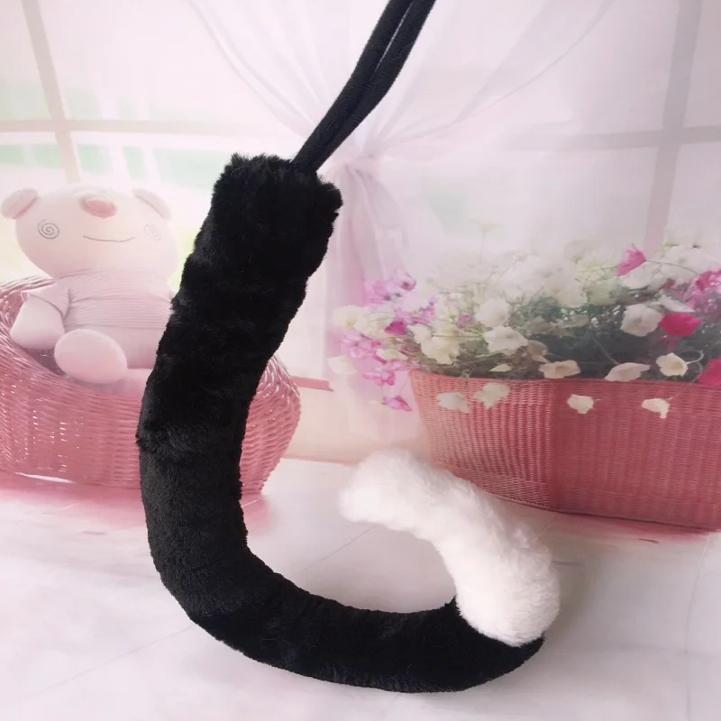 Party white Cosplay Costume black Anime Cat Tail 70 cm Wire inside cos Cute Sexy Women Girls Party Christmas Easter