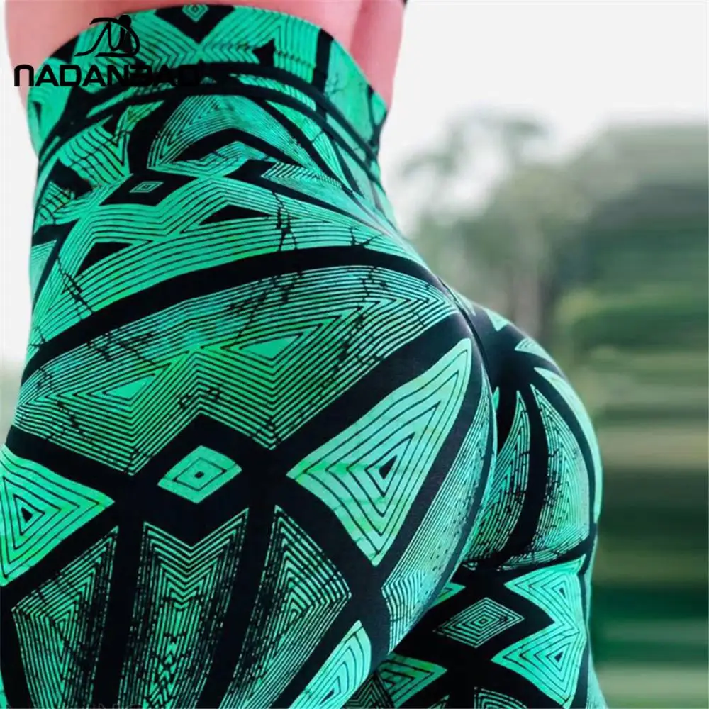 NADANBAO, пуш-ап, тонкие леггинсы для фитнеса, для женщин, 3D принт ...