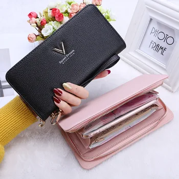 

Brand Women Wallets PU Leather Wallet Female Coin Purses Fashion Long Ms Clutch Bag With Phone Pocket Carteira