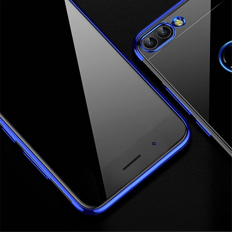 For Huawei P Smart 2019 Case Cover Transparent Plating Soft Silicone Coque For Huawei P Smart 4