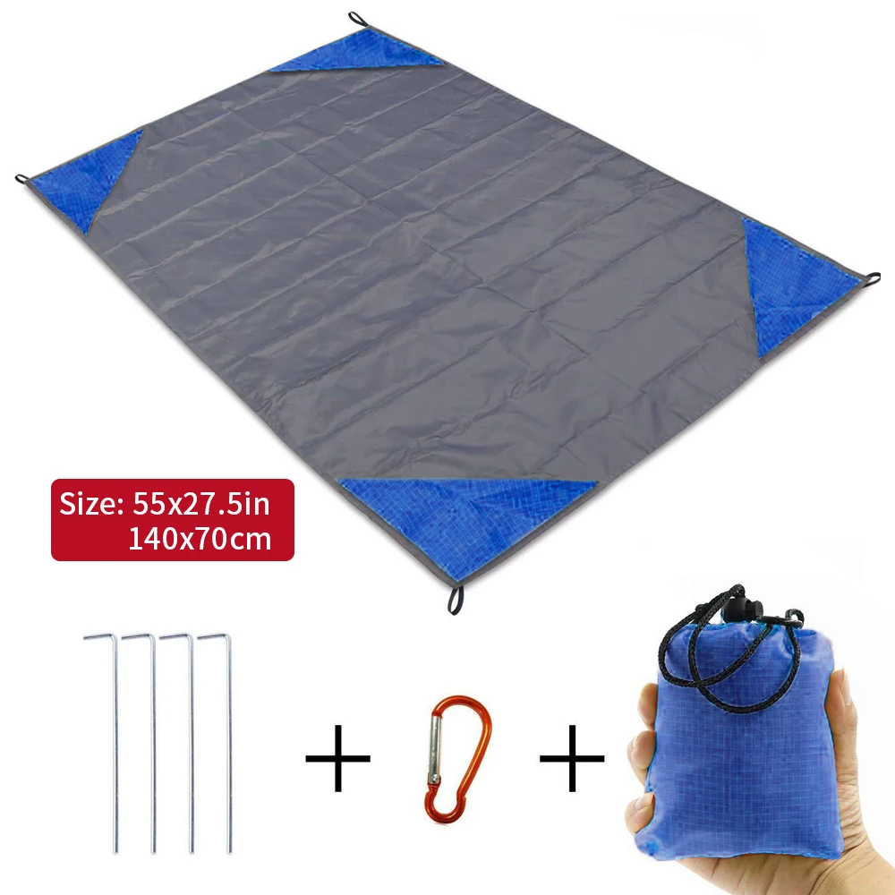 Multifunction Outdoor Beach Blanket Camping Mat Picnic Blanket Waterproof Portable Foldable Beach Mat - Color: 3