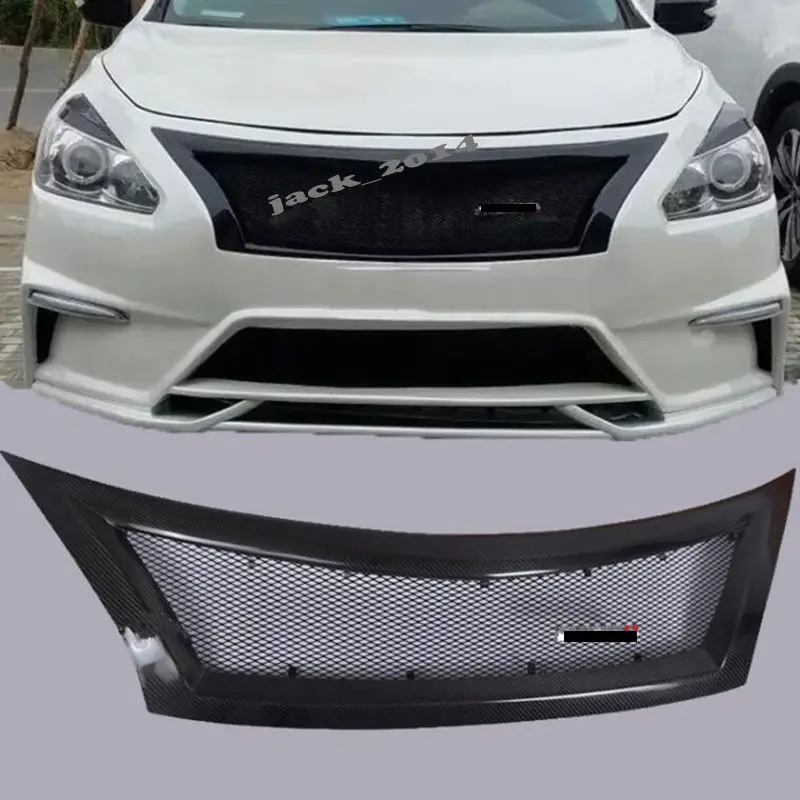 Carbon Fiber Middle Front Grille Protect Refit Fit For Nissan ALTIMA