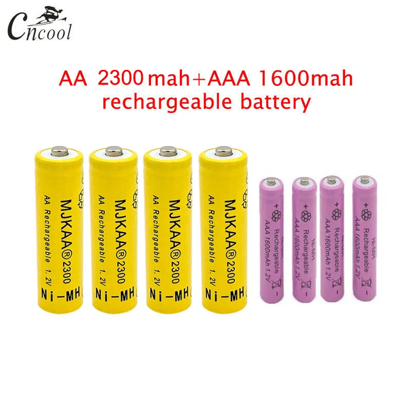 

20 pcs AA 2300mAh Ni-MH Rechargeable Batteries + 20 pcs AAA 1600mAh Rechargeable Batteries