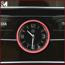 Автомобильный Стайлинг авто Интерьер автомобильные аксессуары центр управления часы декоративные кольцо Защитная Наклейка для Mercedes Benz C Class W205