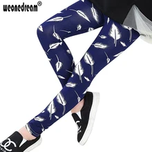 WEONEDREAM/ леггинсы для девочек летняя детская одежда с эластичной резинкой на талии штаны для девочек детские леггинсы с цветочным рисунком штаны для малышей От 2 до 14 лет