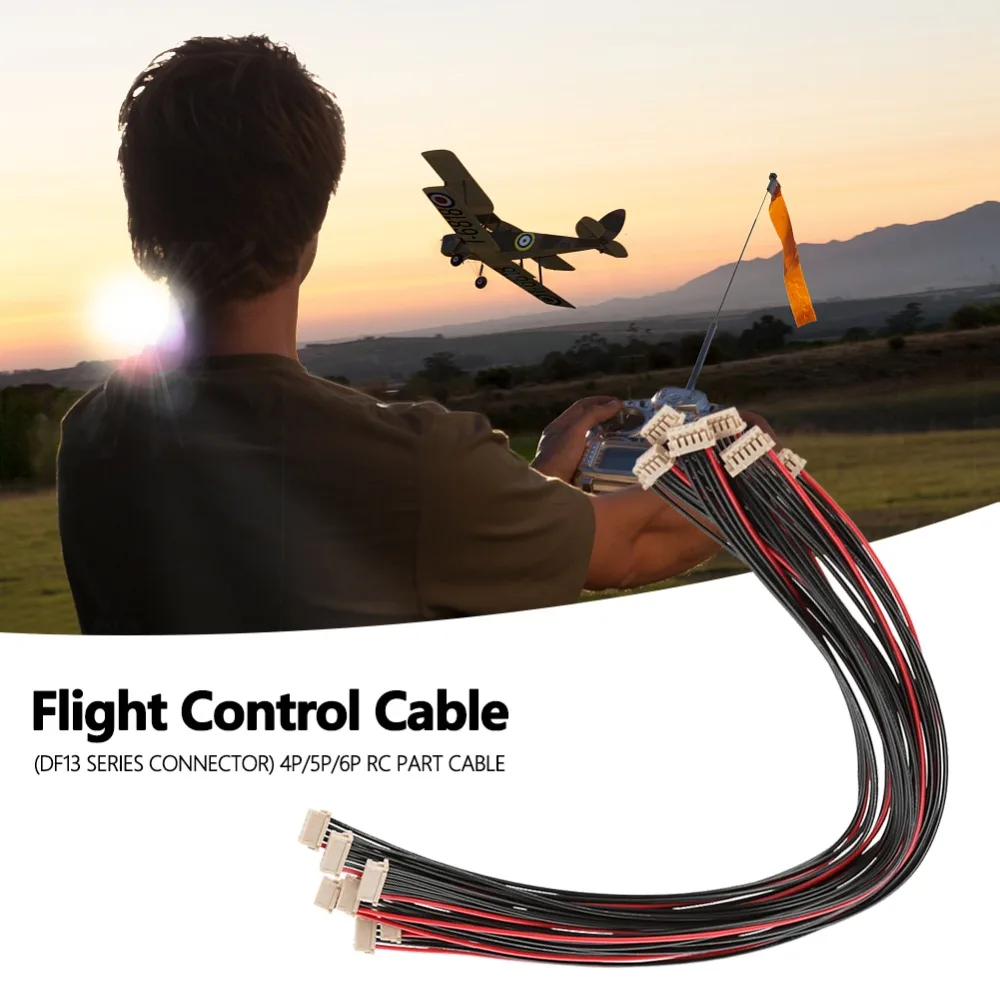 Buy 8pcs/set Flight Control Cable (DF13 series connector) 20cm 4P/5P/6P RC Part