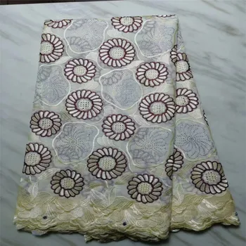 

African 100% Soft Cotton Voile Lace Swiss Lace Latest High Quality Swiss Voile Laces In Switzerland For Wedding Dress pl11-5