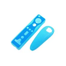 Синий Мягкий силиконовый чехол для nintendo wii Пульт дистанционного управления Nunchuk