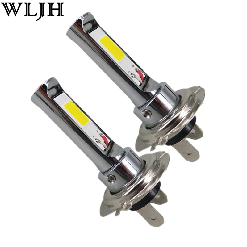 WLJH 2x 12V 24V 30V DC AC Gold Yellow White Led H7 font b Lamp b