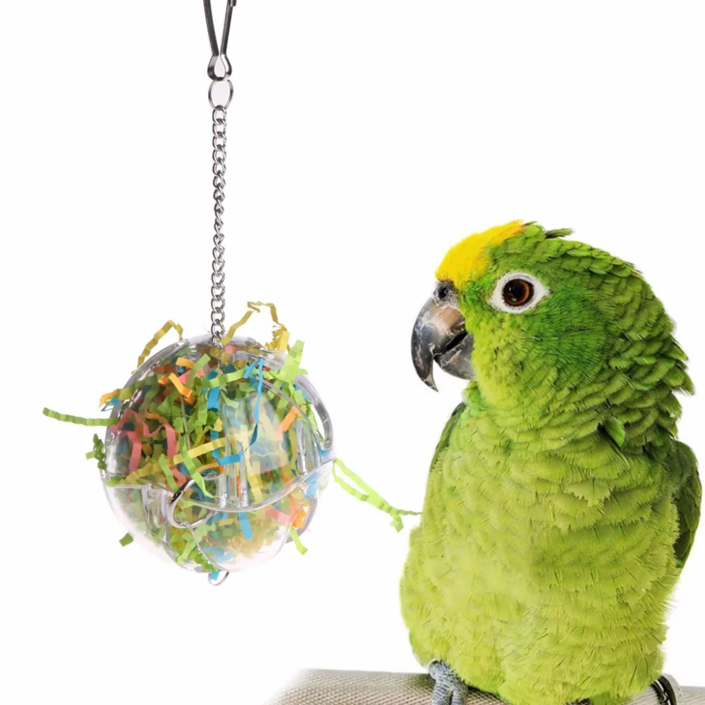 

1Pc Parrot Toys Ball Strings Bird Parakeet Chew Hanging Cage Accessories Toy Food Container Supplies Birds Products C42