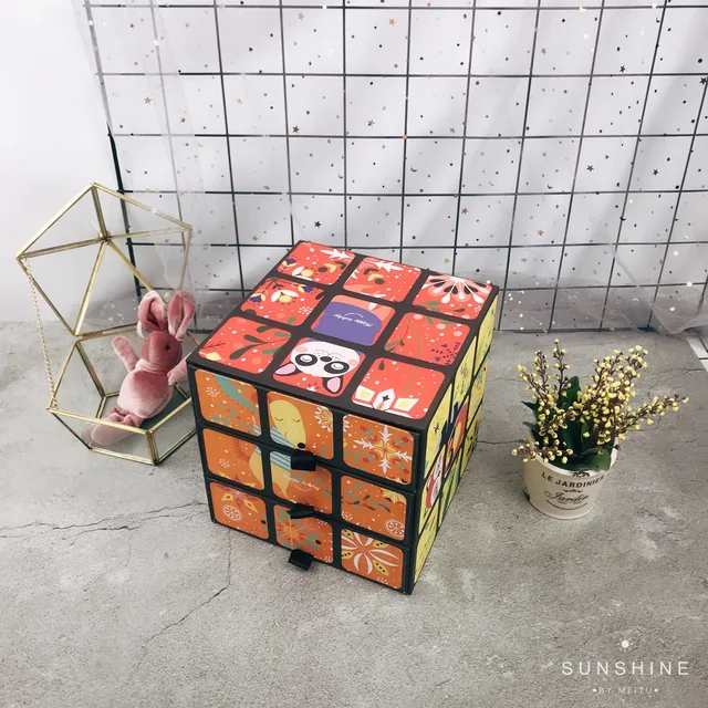 $ Creative Cartoon Cube Storage Drawer Box Baking Bread Wine Hand Gift And Sugar