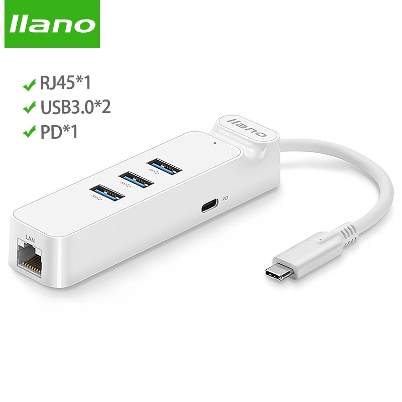 Llano usb c концентратор usb разветвитель usb3.0 Тип c hdmi RJ45 Thunderbolt 3 usb verteiler для samsung S9/S8 huawei P20 macbook hdmi концентратор - Цвет: USB C-4 interface