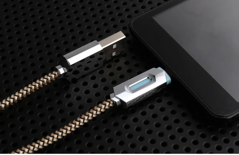 Для мобильного телефона Android USB кабель умный сменный свет Синхронизация данных