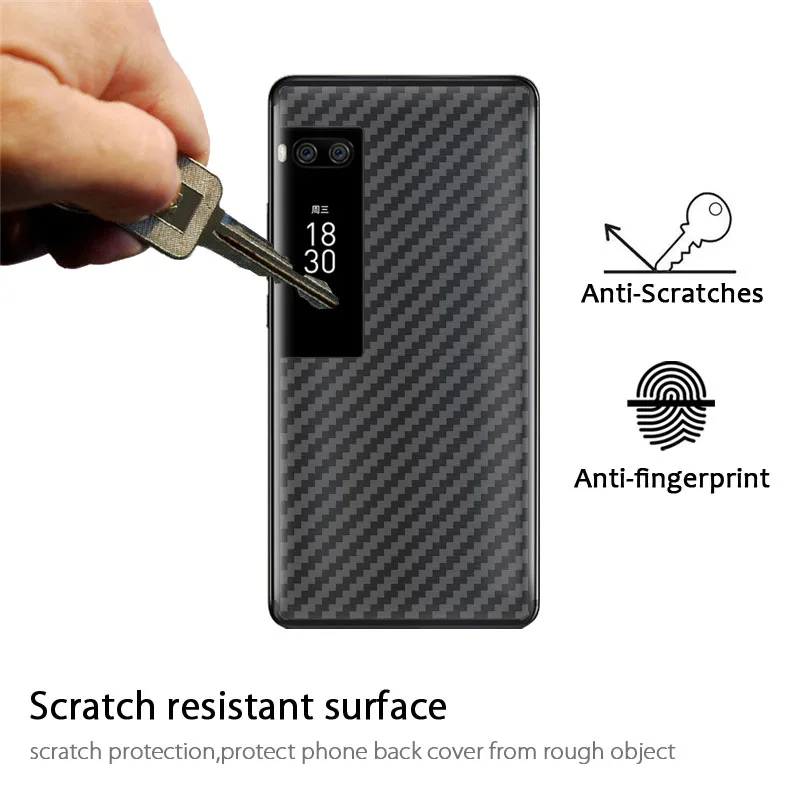 

5PACK 3D Rear Carbon Fibre Back Film For Meizu M6 M5 Note M6S M3 M5s M5c MX6 Pro 7 6 Plus Screen Protector (Not Tempered Glass)