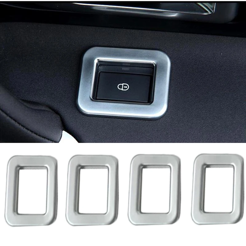 

For Land Rover Discovery Sport 2015 2016 2017 ABS More Fashion Chrome Door Lock Switch Button Frame Cover Trim