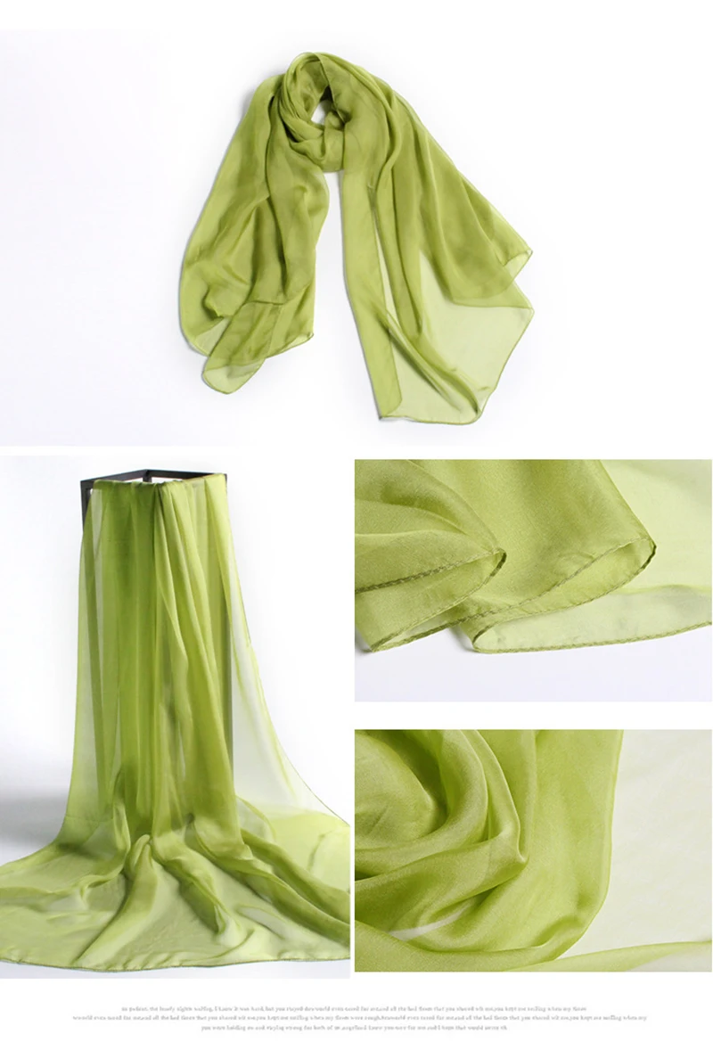 DANKEYISI большой чистый Шелковый шарф женский длинный шелк тутового шелка шарф Женская бандана роскошный бренд палантины из пашмины шарф шали