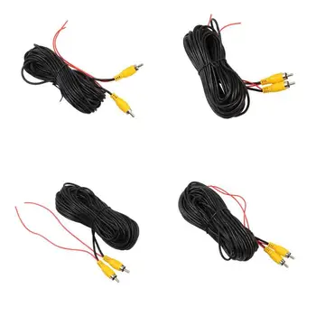 

10/12/15/20M RCA Car Reverse Rear View Parking Camera Video Cable Video Cable with Detection Wire Audio Converter Cable