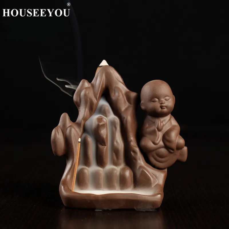 Курильница HOUSEEYOU с изображением Будды керамическая курильница