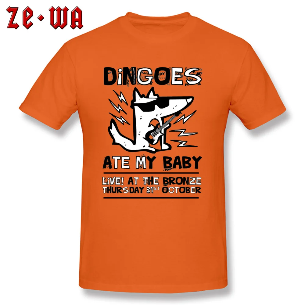 Dingoes Ate My Baby 1563 Crewneck T-Shirt Summer T Shirt Short Sleeve Hot Sale All Cotton Custom Sweatshirts Printed On Male Dingoes Ate My Baby 1563 orange