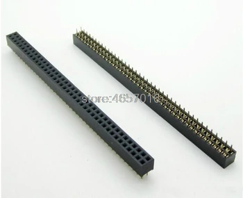 

free shipping 40PCS 2.54mm 2X40 Pin Gold-plated Single Row Straight Female Pin Header ROHS