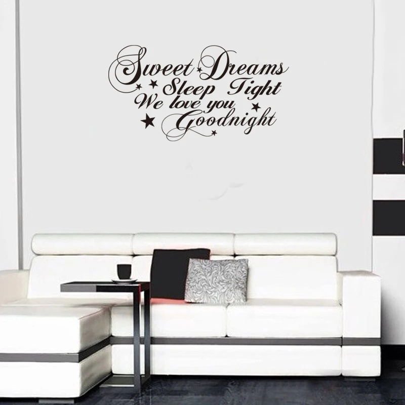 good night sweet dreams romantic bedroom wall stickers living room