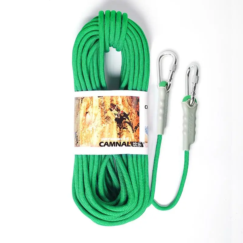 

10m 8mm Climbing Rope Survival Safety Auxiliary Cord Floating Ropes+2x Carabiner 800KG Leading Rope Polypropylene Fiber