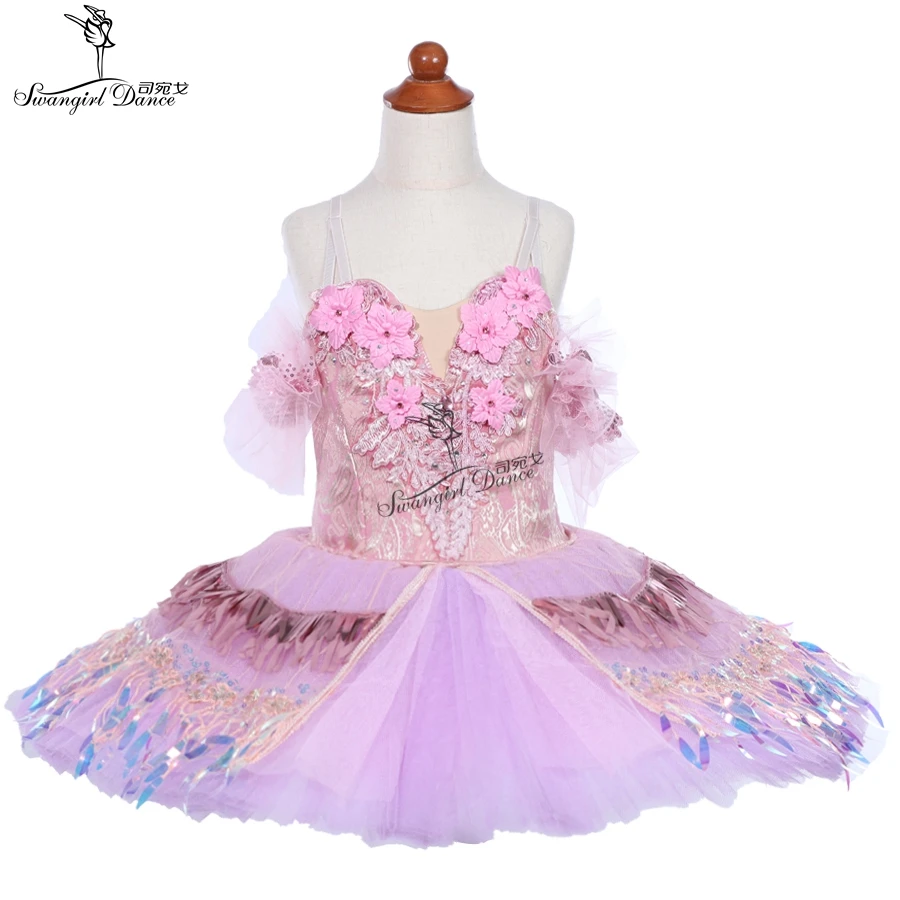 children lilac fairy doll performance ballet tutu adult professional sleeping beauty pancake tutu skirt BT9242