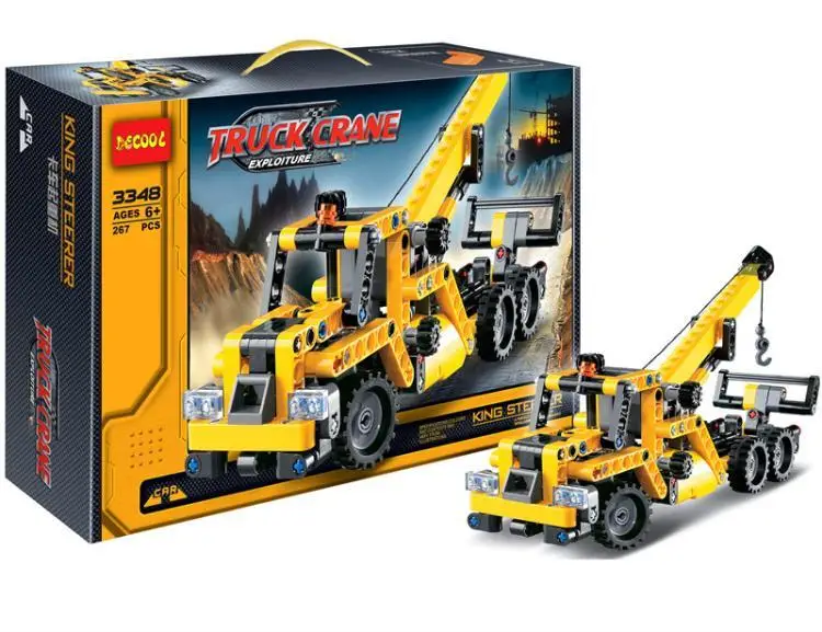 Decool Модель Строительство комплекты Совместимость с LEGO City кран 3D блоки