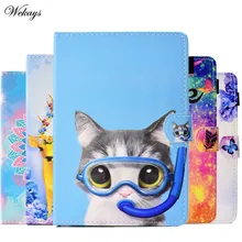 Wekays Cartoon Cat Owl PAD Covers 7 Inch Tablet Protective Case Universal PU Leather Cover Cases For Samsung Amazon Cover Fundas