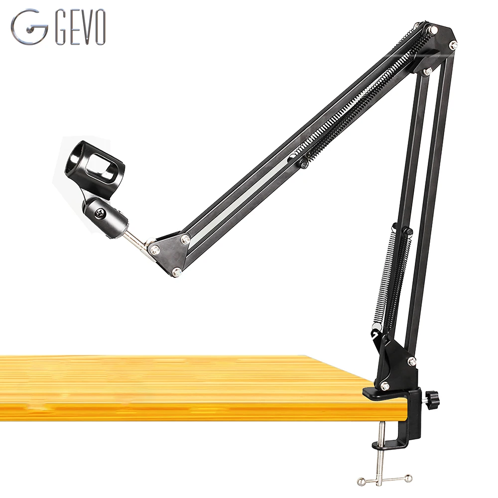 

GEVO NB 35 Microphone Suspension Arm Stand Clip Holder Adjustable Metal Boom Scissor Arm Holder And Table Mounting Clamp NB-35
