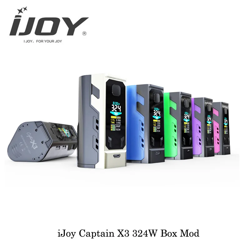 3PCS 20700 Batteries IJOY Captain X3 TC 324W Box Mod Vape elektronik sigara Fit Captain X3 subohm Tank 8ml VS SMOK Mod Box vape