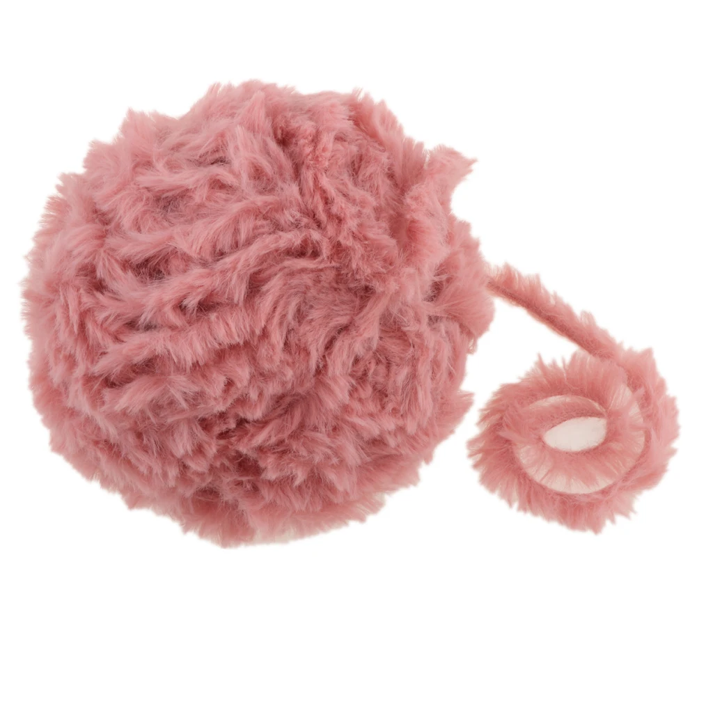 3 Pieces 32 Meters Soft Hand Knitting Artificial Fur Yarn Warm Baby Yarn 14mm Wide for Shawls Scarves Caps