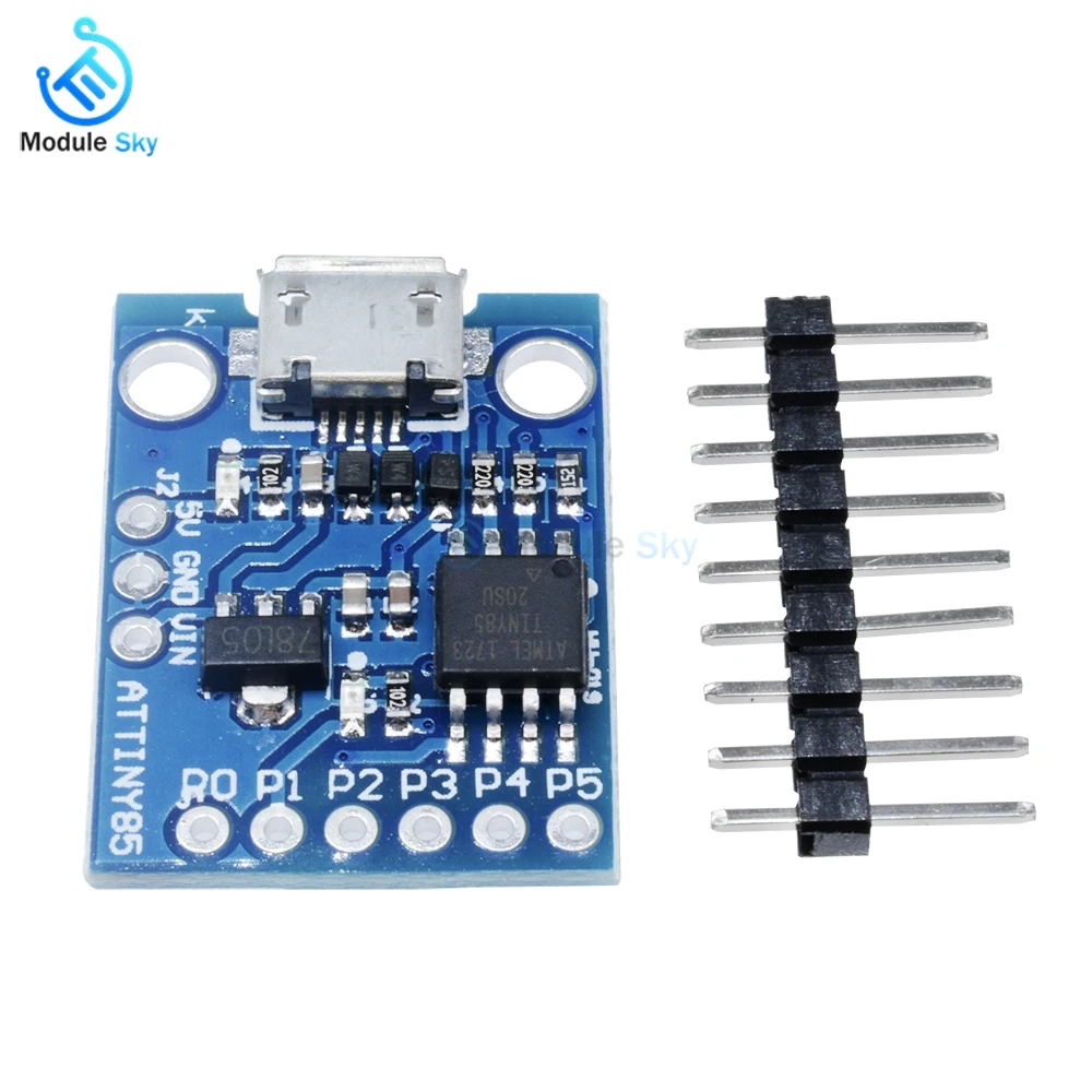 

Attiny85 Digispark Kickstarter Development Board Module For Arduino Built-in USB 500ma 5V Regulator 8k Flash