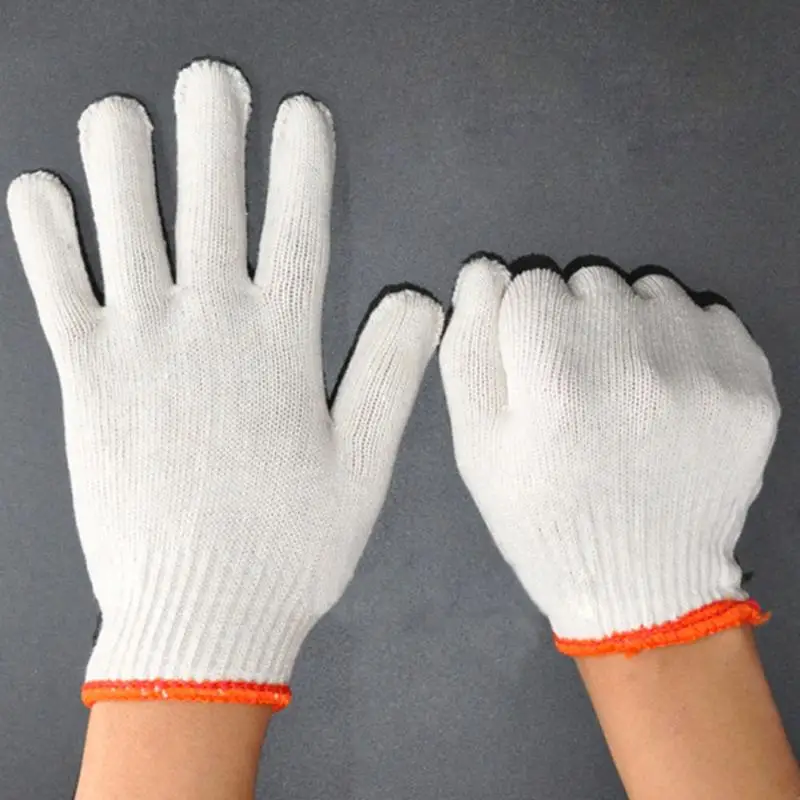 1Pair Cotton Yarn Gloves Working Protection Gloves Security Garden