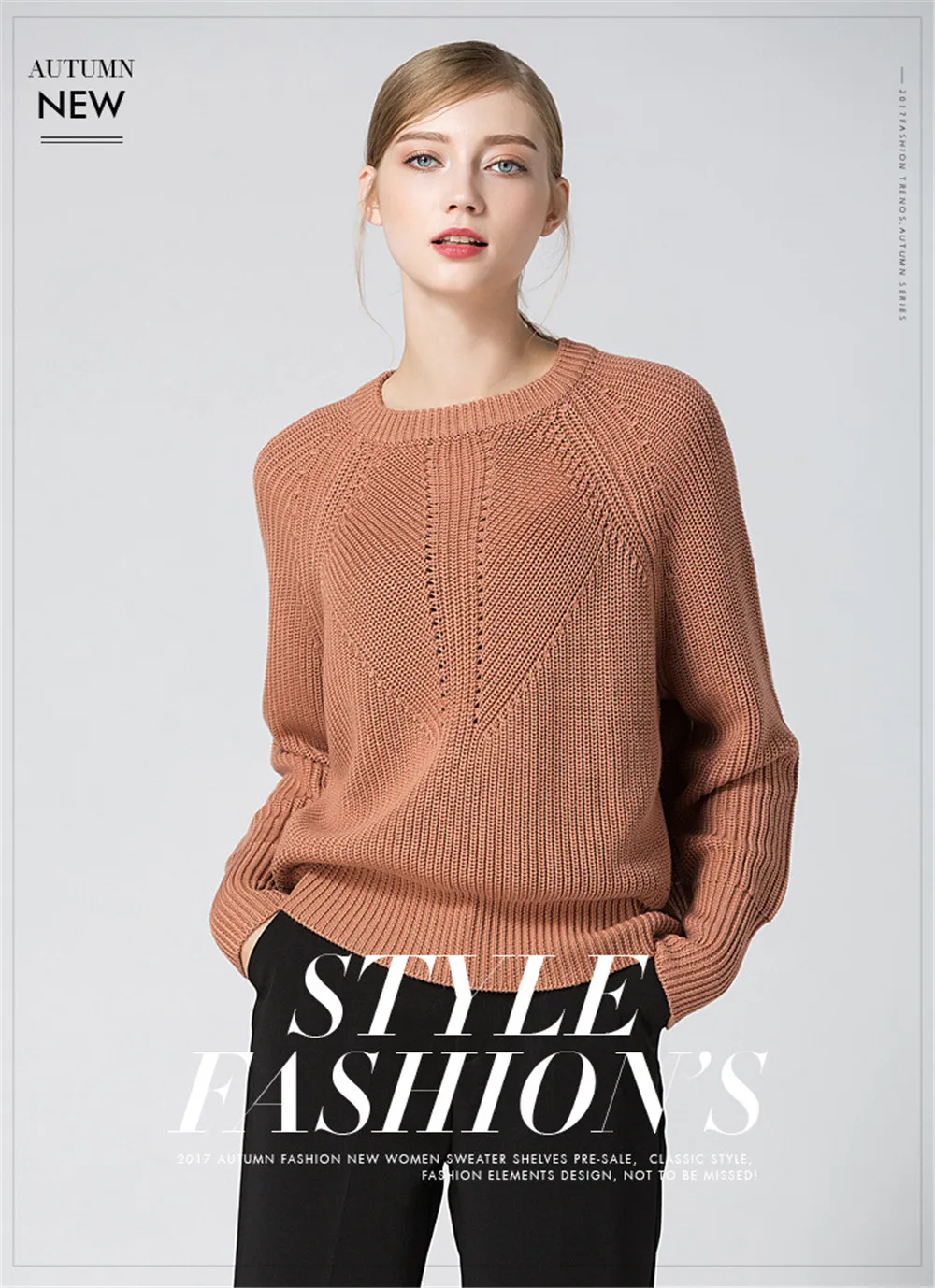 All Occasion Match Women Pullover Sweater Women Sweater Fashion Long Sleeve O-neck Twist Knitted Christmas Sweaters (8)