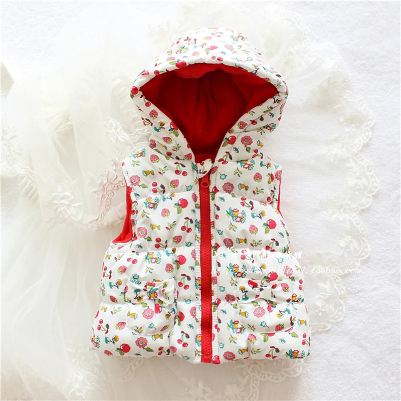 Hot Sale baby Girls flowers Cotton Vest Girls Cute baby Waistcoat Free Shipping