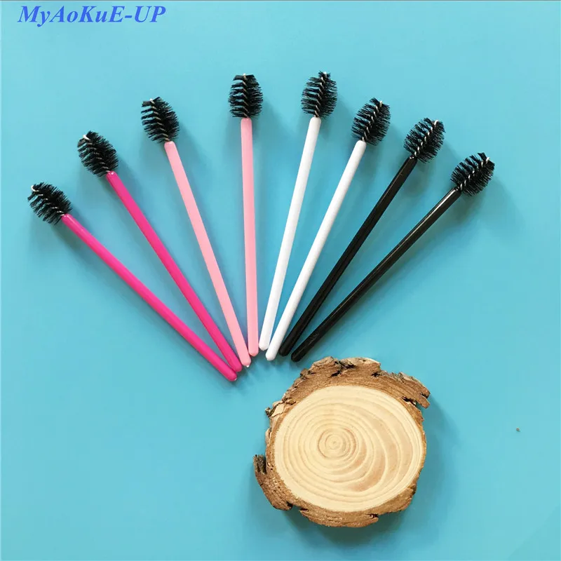 

Wholesale Eyelash Brushes 200pcs/lot New Style Mix 4 Colors Mascara Applicator Wand Brush Makeup Lashes Tools