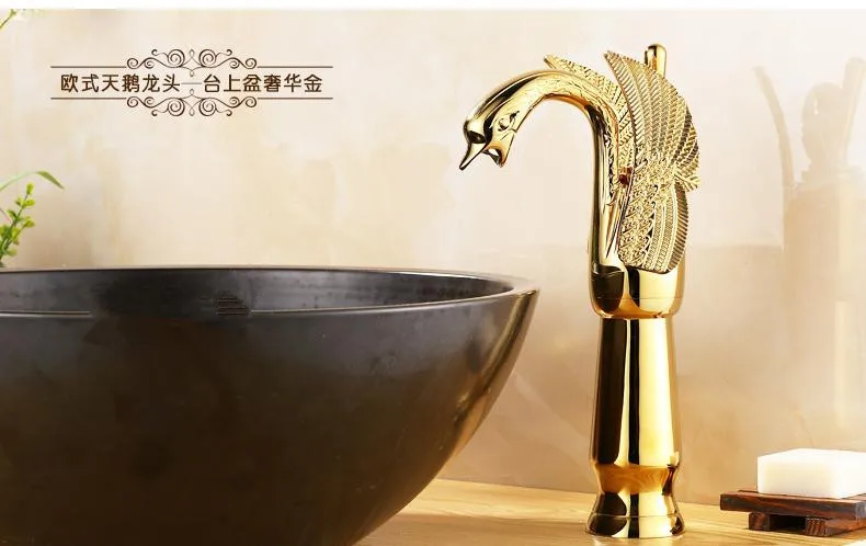 

New arrival Silver/gold/ bronze Etc finish high quality bathroom single lever bird design basin faucet sink faucet basin mixer