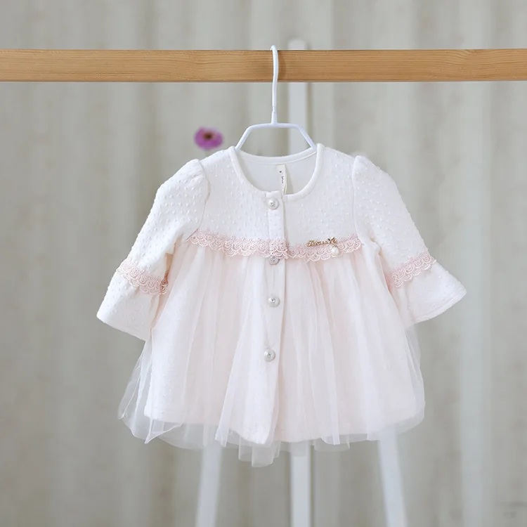 

2016 sweet and lovely children's dress girl long sleeve dress baby lace princess dress baby for newborn tutu pretty dress